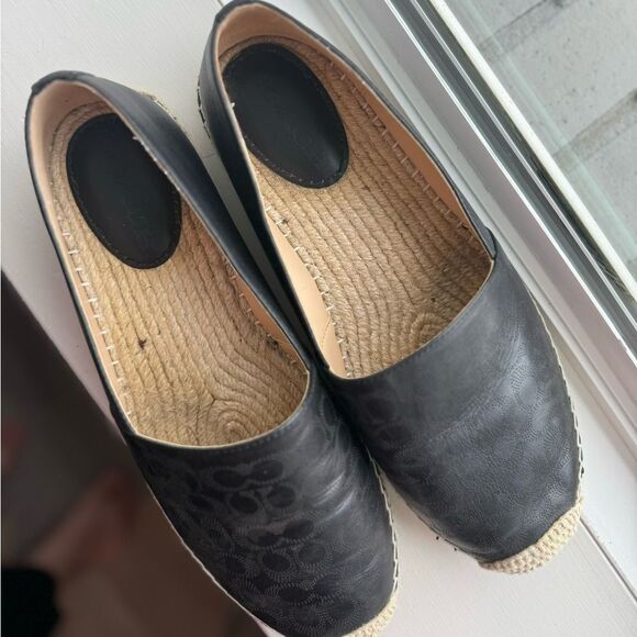 Coach Women’s Carley Perforated Logo Espadrille Flats size 9 - Picture 9 of 16